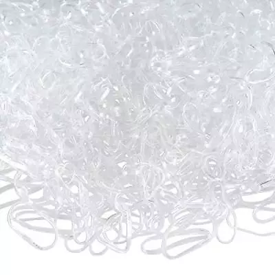 Elastic Hair Rubber Bands 1500pcs Mini Small Clear Ponytail Elastics For Hairs • $6.32
