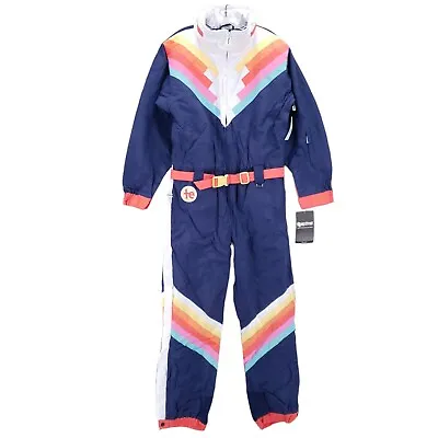 $199.84 • Buy TIPSY ELVES NWT Santa Fe Shredder Ski Suit Men's Navy Rainbow Stripe MEDIUM