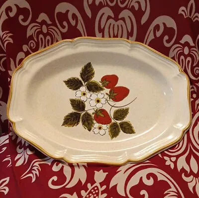Rare Mikasa Strawberry Festival Long Lg Serving Turkey Style Platter Beautiful  • $49.50