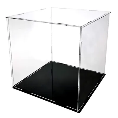 Acrylic Display Case Dustproof Box Clear Cube For Collectibles Model 10cm-25cm • £11.19