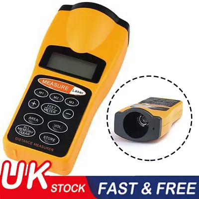 Electronic Ultrasonic Measure Distance Meter With Laser Pointer LCD Measure Tape • £14.99