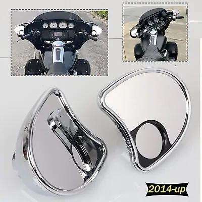 Chrome Fairing Mount Rearview Mirror For Harley Touring Electra Street Glide 14+ • $31.33