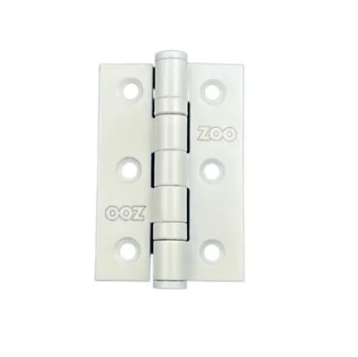Internal Door Hinges Ball Bearing / Powder  Coated White / 3” 76mm - Pair • £5.10