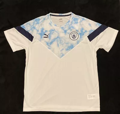 Manchester City Shirt Iconic MCS Tee By Puma Color White Mens Large NWT • $39.99