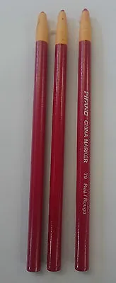 £2.99 • Buy Chinagraph Pencils Pack Of 3 RED- Writes On Almost Anything