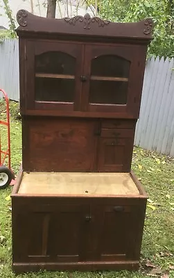 Victorian Oak Country Hoosier Cabinet • $1450
