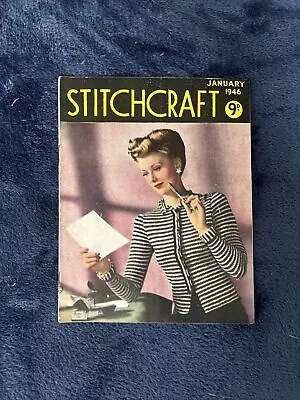 Rare Vintage Stitchcraft January 1946 Original Magazine Booklet Needlework • £5.99