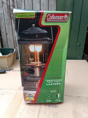 Coleman Dual Fuel Dual Mantle Gasoline Lantern Genuine Usaf Surplus - Nos • £124.99