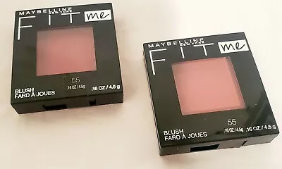 (2) Maybelline New York Blush FIT Me! In #55 Berry 0.16 Oz Each LOT Face Beauty • $10.49