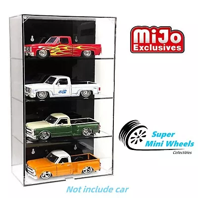 Showcase 1:24 Wall Mount 4 Cars Display Case With Black Panel - Mijo Exclusives • $59.99