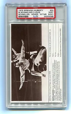 1975 Sprengel Huberty Tab 24 Max Schmeling Vs Joe Louis PSA 9 OC Mint June 1936 • $349.99