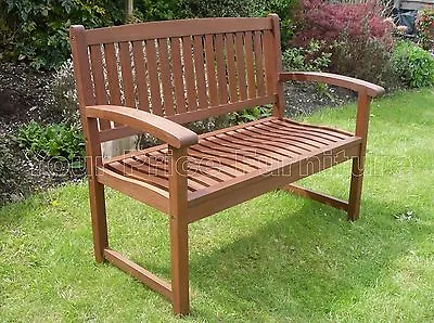 Garden Bench Henley 2 Seat Quality Hardwood Patio Furniture FSC ® Certified Wood • £129.99