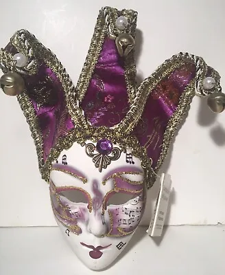 Music Lover La Maschera Del Galeone Minature Wall Decorative Mask Purple NEW • $28