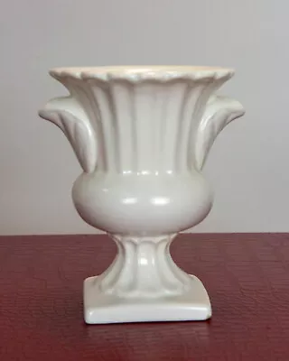 Royal Haegar Vintage MCM Art Deco Pottery Urn Shaped Vase Off White Retro Large • $11.95