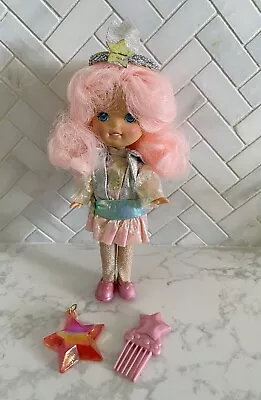 Vintage MOON DREAMERS ~ CRYSTAL STARR Doll + Star Pendant & Comb ~ 1986 Hasbro • $47.50