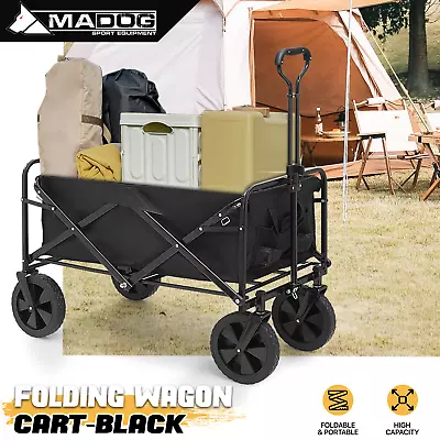 Folding Beach Wagon Cart Patio Utility Outdoor All Terrain Camping Shopping Cart • $76.99