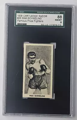 1938 Cartledge Famous Prize Fighters #29 MAX SCHMELING SGC 8 NM-MT (B) • $85