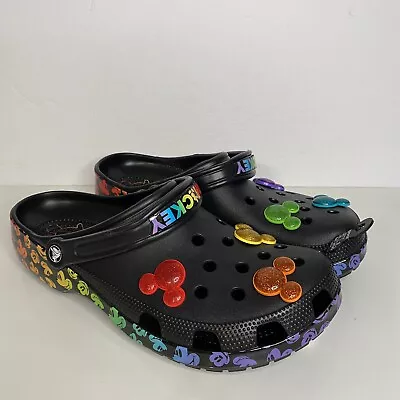 Crocs X Disney Rainbow Pride Celebrations Mickey Mouse Mens Sz 12 * 207755-0C4 • $50.96