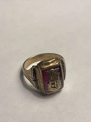 10k Yellow Gold 1953 High School Class Ring 6.4 Grams Balfour Collect Or Scrap • $170