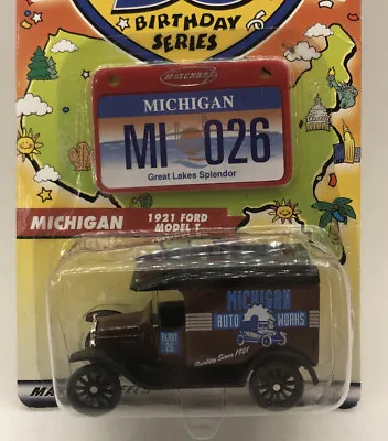 Matchbox-across America 50th Birthday Series-michigan 1921 Ford Model T On Card • $8.99
