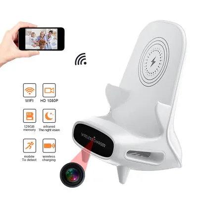 Wireless Mobile Phone Charger Security Camera WIFI Motion Activated Hidden • $65.99