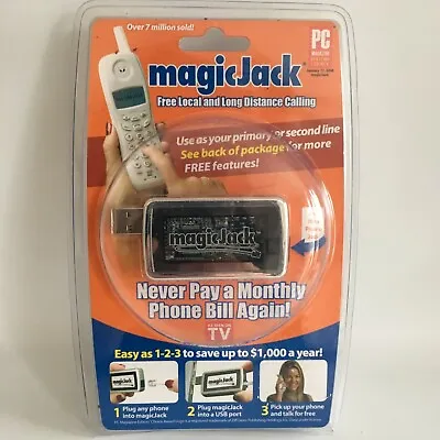 Magic Jack USB PC To Phone Jack Free Local Long Distance Calls #A921 (NEW) • $16.92