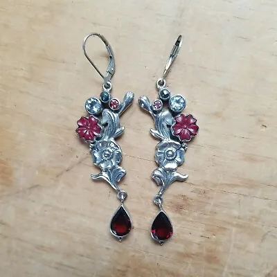 Mars And Valentine Red Flowers Earring  • $87