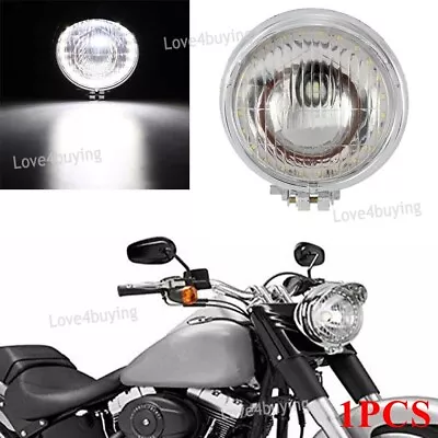 5  Chrome LED Headlight For Yamaha V Star 650 950 1100 Custom Classic • $28.52