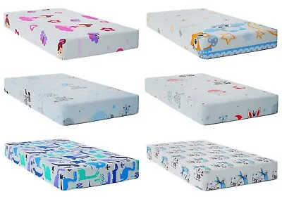 Baby Fitted Cot Sheet Printed Design 100% Cotton Mattress 120x60cm • £7.99