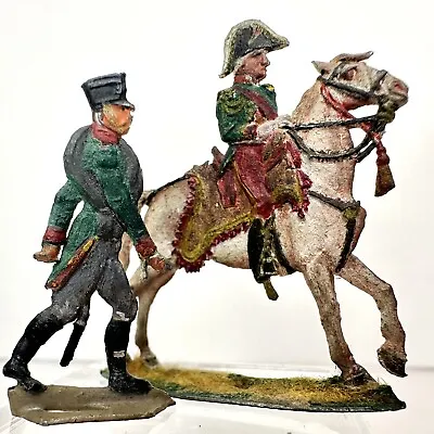 Zinnfiguren Napoleonic Wars Russian Soldier & Officer Flat Military Miniatures • $18.95