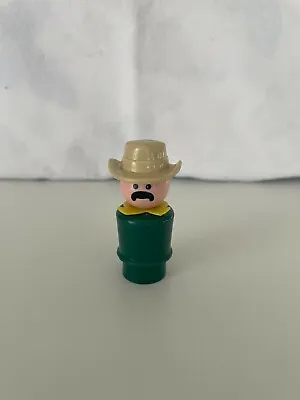 Vintage Fisher Price Western Man With Mustache Green Body And Yellow Scarf • $5