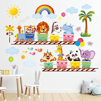 £14.99 • Buy Decowall SG-2205 Animals Train Nursery Kids Removable Wall Stickers Decal