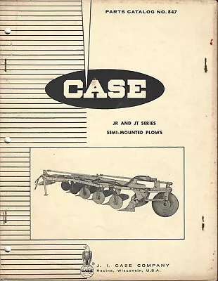 Case JR And JT Series Semi-Mounted Moldboard Plows Parts Book • $12