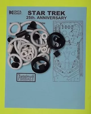 1991 Data East Star Trek 25th Aniversary Pinball Machine Rubber Ring Kit • $27.99