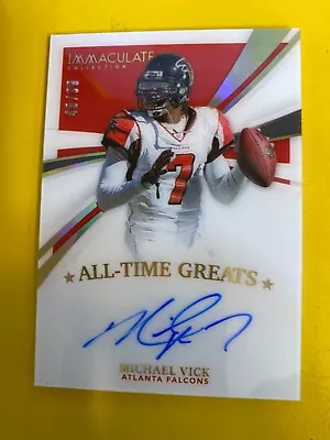 DA73930  2021 Immaculate Collection All Time Greats Auto Michael Vick #49/99 • $74.99