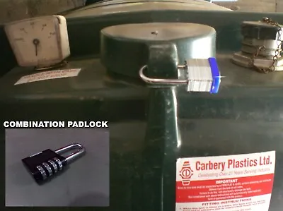 Oil Tank Padlock Heating Lock Kerosene Paraffin Diesel Bio Fuel Combination • £6.97