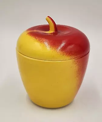 Vintage Hazel Atlas Milk Glass Apple Jar For Jam/Sugar 4  Tall Farm House Style • $12