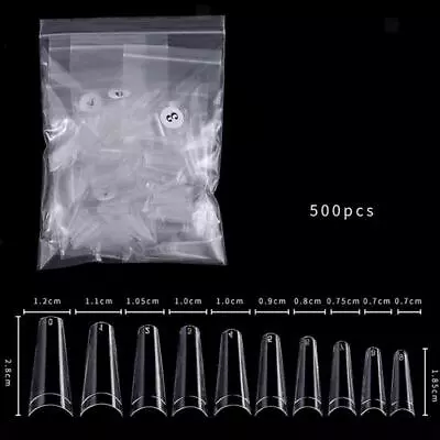 500PCS C Curve Shape False Nails Half French    Tools • $9.29