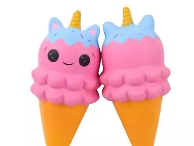 Jumbo Soft Squishes Squishy Slow Rising Unicorn Ice Cream Cartoon Scented 20cm • $20