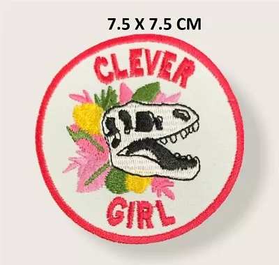 £2 • Buy Clever Girls Dinosaur Inspire Embroidered Iron Sew On Patch Badge Transfer N-935