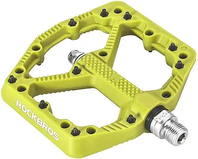 ROCKBROS Bike Nylon Pedals 9/16'' MTB Colorful Widen Platform Pedals Anti-Slip • $23.24