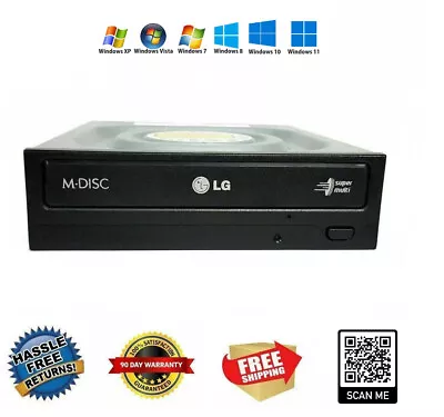 LG Internal SATA 24x DVD CD +/-R & RW DL Disc Burner Re-Writer Drive OEM Bulk🔥 • $25.98