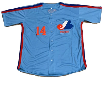 $43.99 • Buy Pete Rose Montreal Expos Jersey Mens XL NWOT Road Blue Retro Throwback Nationals