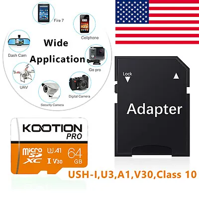 64GB Micro SD Card Ultra Micro SDXC Card Memory Card 64 GB U3 High Speed TF Card • $7.59