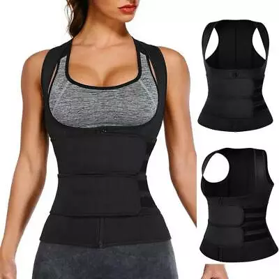 $12.99 • Buy Women'S Neoprene Sauna Sweat Vest Tank Top Body Shaper Waist Trainer Weight Loss