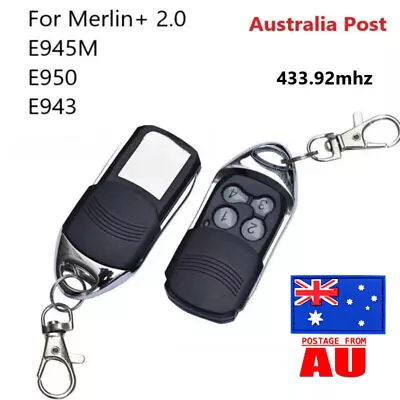 For Merlin+ 2.0 E945M E950 E943 Garage Gate Door Remote Control 433.92mhz • $20.55