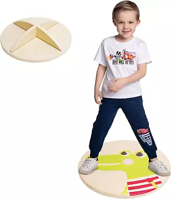 Wooden Balance Board Kids With Crossed Base Balance Kids Rocking Seesaw Balance  • $40.99