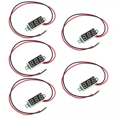 5Pcs 2 Wire 0.28inch Voltage Tester Red LED Display Panel Mini DC Voltmeter F... • $17.10