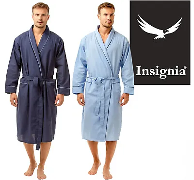 Mens Dressing Gowns  Poly Cotton Holiday Hospital Summer Lightweight  Plain  • £21.95