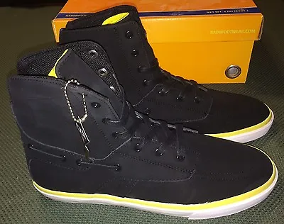 Radii Gilligan High VLC Skateboard Sneakers Men Size 11 Black Yellow New Hi Tops • $114.99